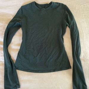 SKIMS Forest Green Long Sleeve Women's Top
